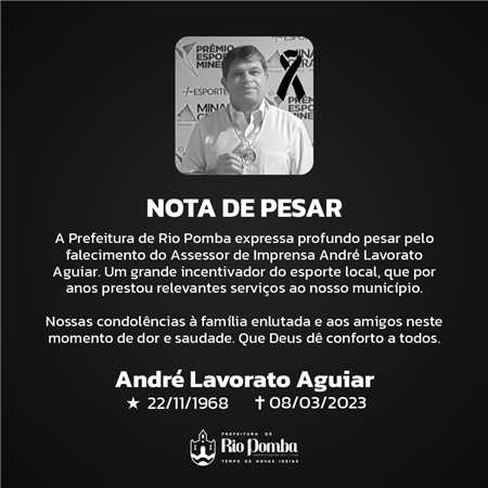 Prefeitura Municipal De Rio Pomba Nota De Pesar